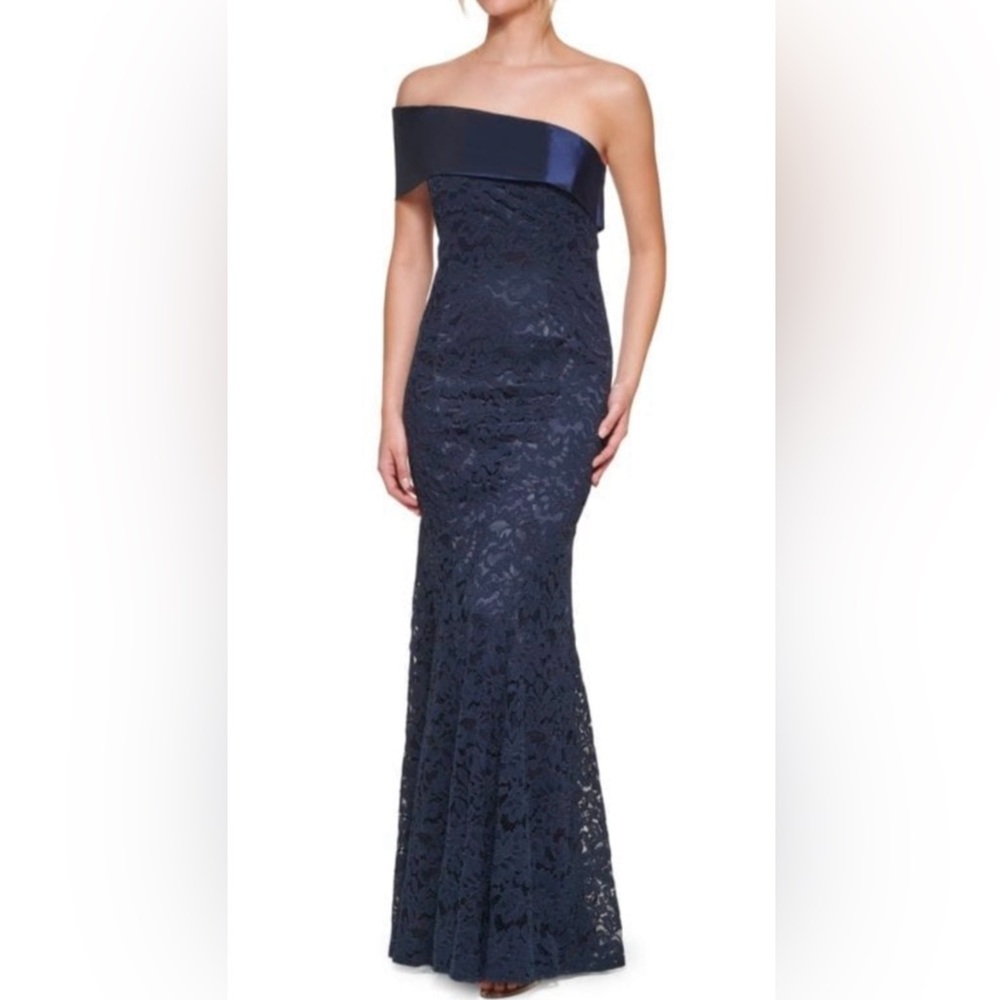 🔺SOLD🔺NWT ELIZA J Evening Gown One Shoulder Mermaid Lace Party Dress